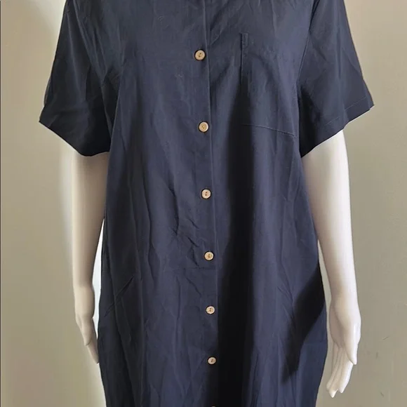 Zeagoo, Woman’s XL Navy Blue Buttoned Midi Dress - Picture 4 of 9